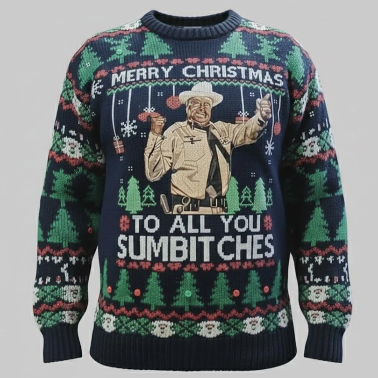 Merry Christmas To All You Sumbit Ches Ugly Sweater   theclothingtribe