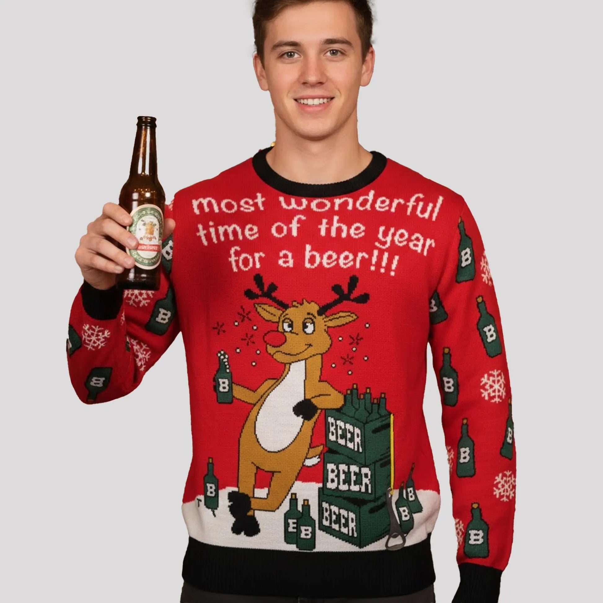 2025 Most Wonderful Time Of The Year For A Beer Christmas Ugly Sweater   theclothingtribe