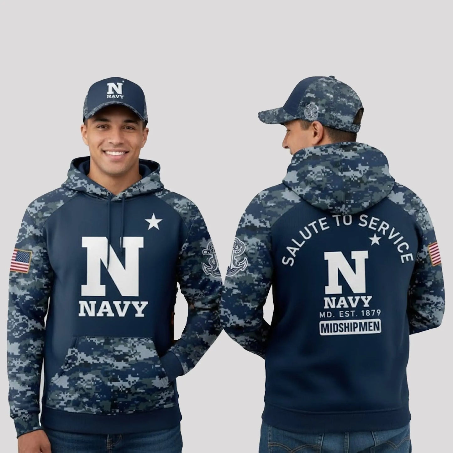 2025 Navy Midshipmen Salute To Service Hoodie   theclothingtribe