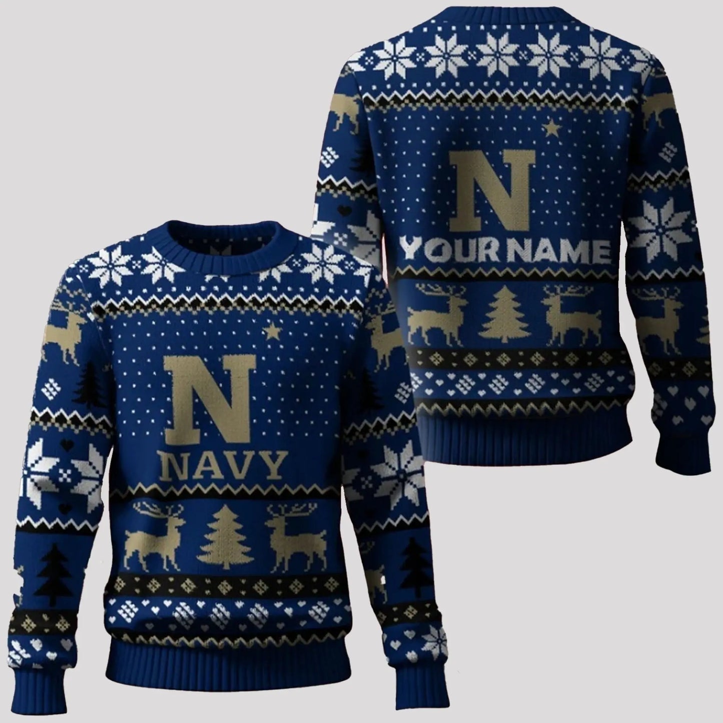 2025 Navy Midshipmen Ugly Sweater   theclothingtribe