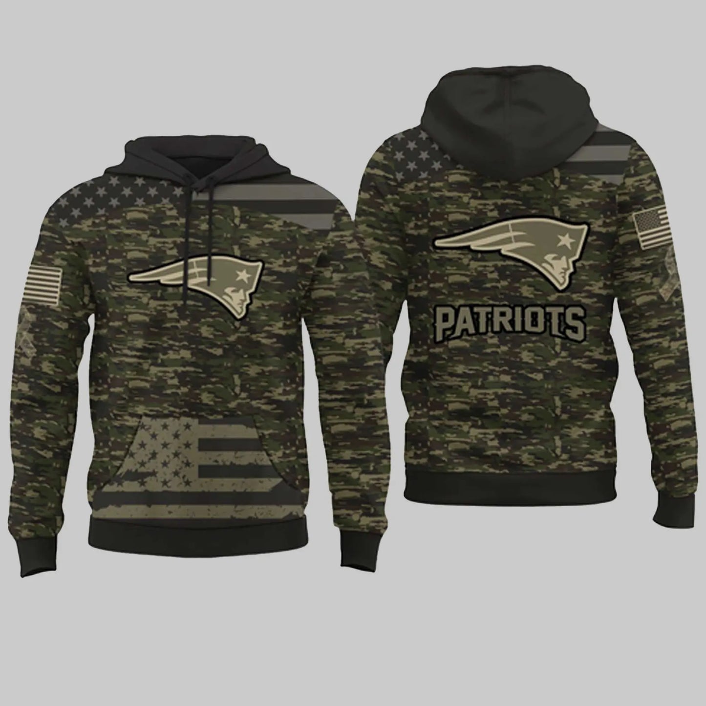 2025 Patriots Salute To Service Camo Hoodie theclothingtribe