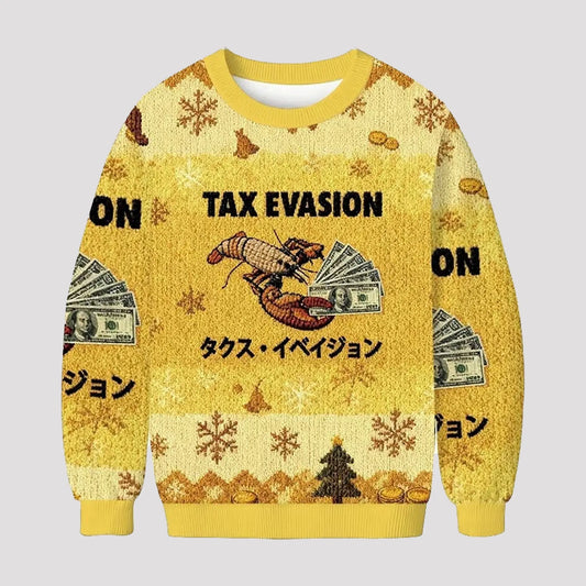 2025 Tax Evasion Ugly Sweater theclothingtribe