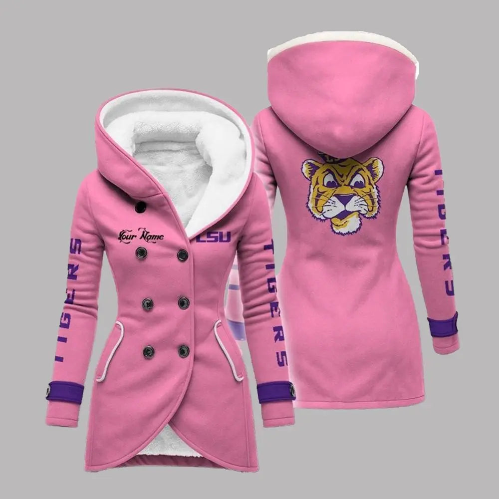 2025 Tigers Long Hooded Fleece Jacket theclothingtribe
