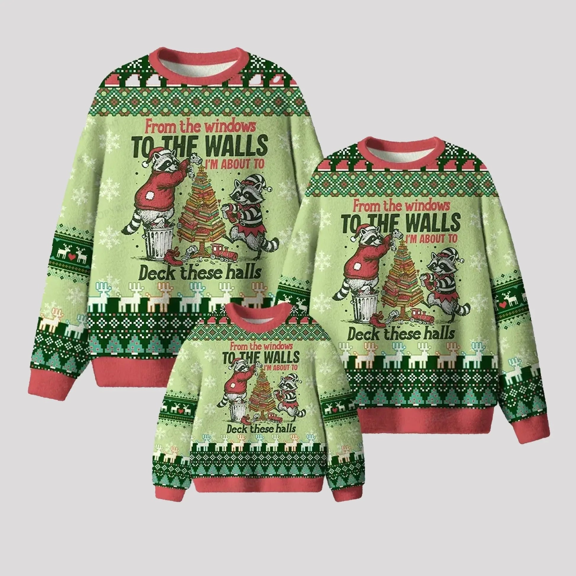 2025 To The Walls Deck These Halls Ugly Sweater theclothingtribe