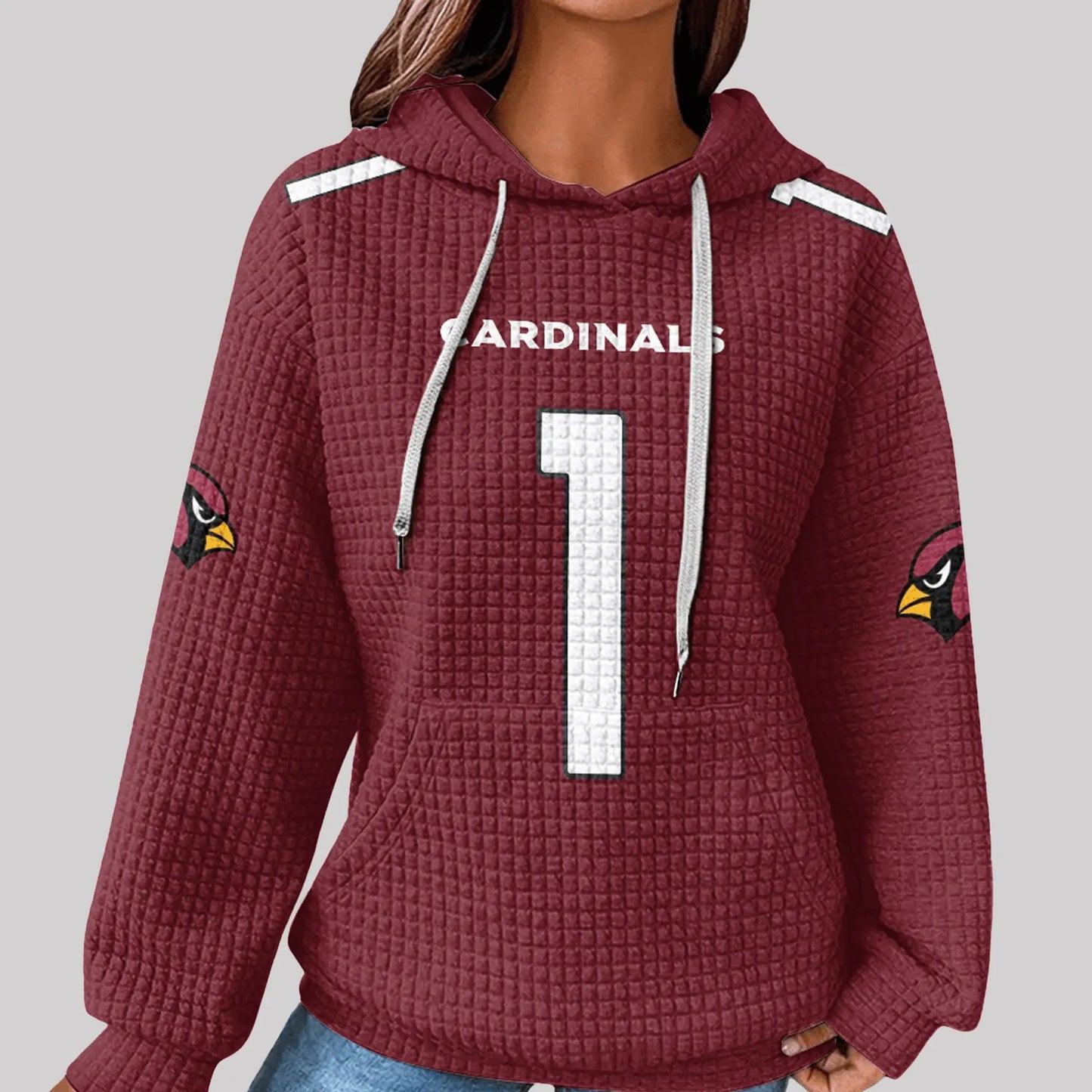 2025 Arizona Cardinals Waffle Hoodie theclothingtribe