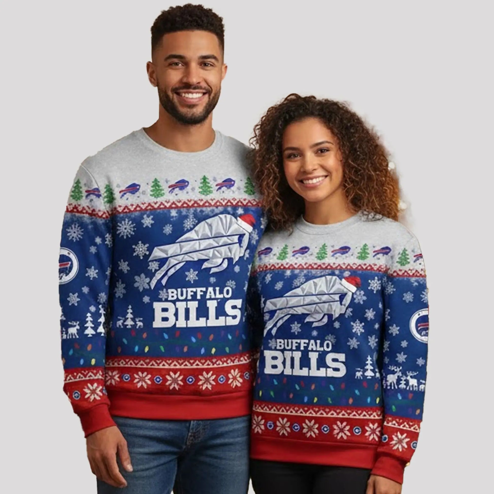 2025 Buffalo Bill Ugly Christmas Sweater   theclothingtribe
