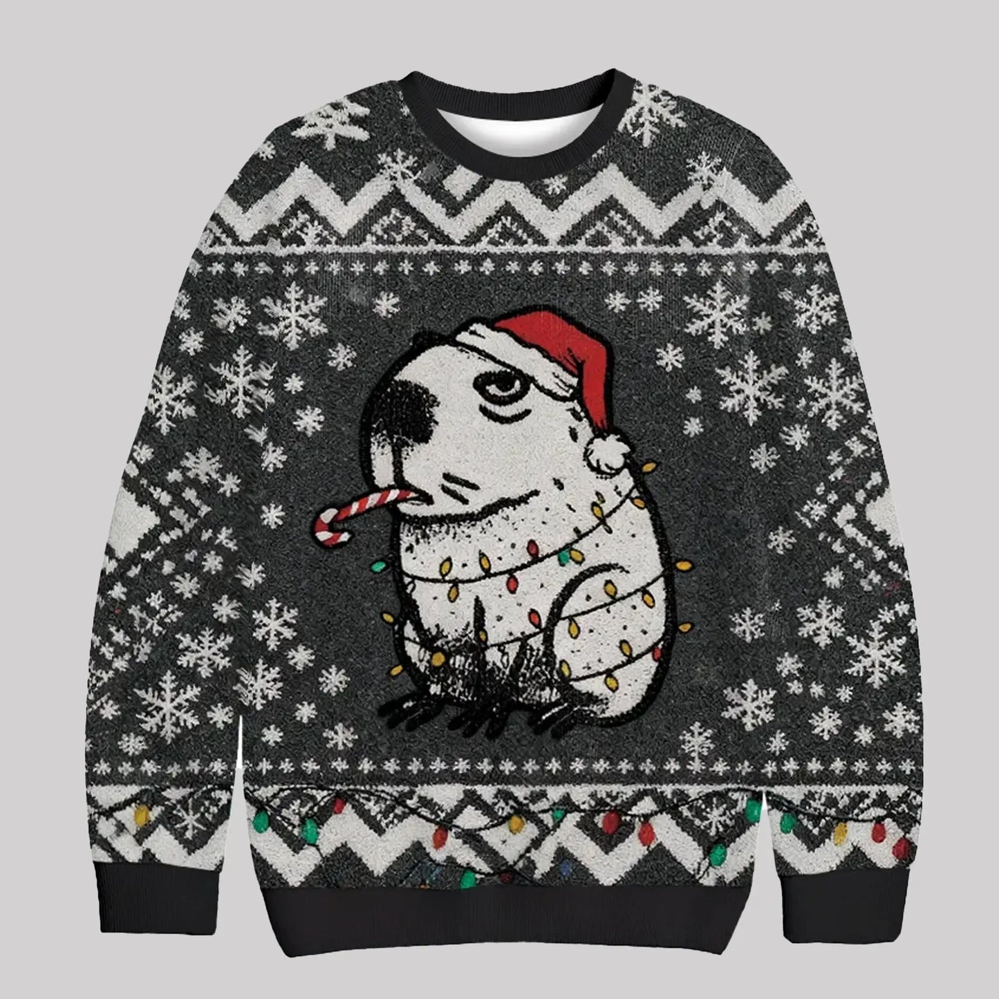 2025 Capybara Smoking Ugly Sweater   theclothingtribe