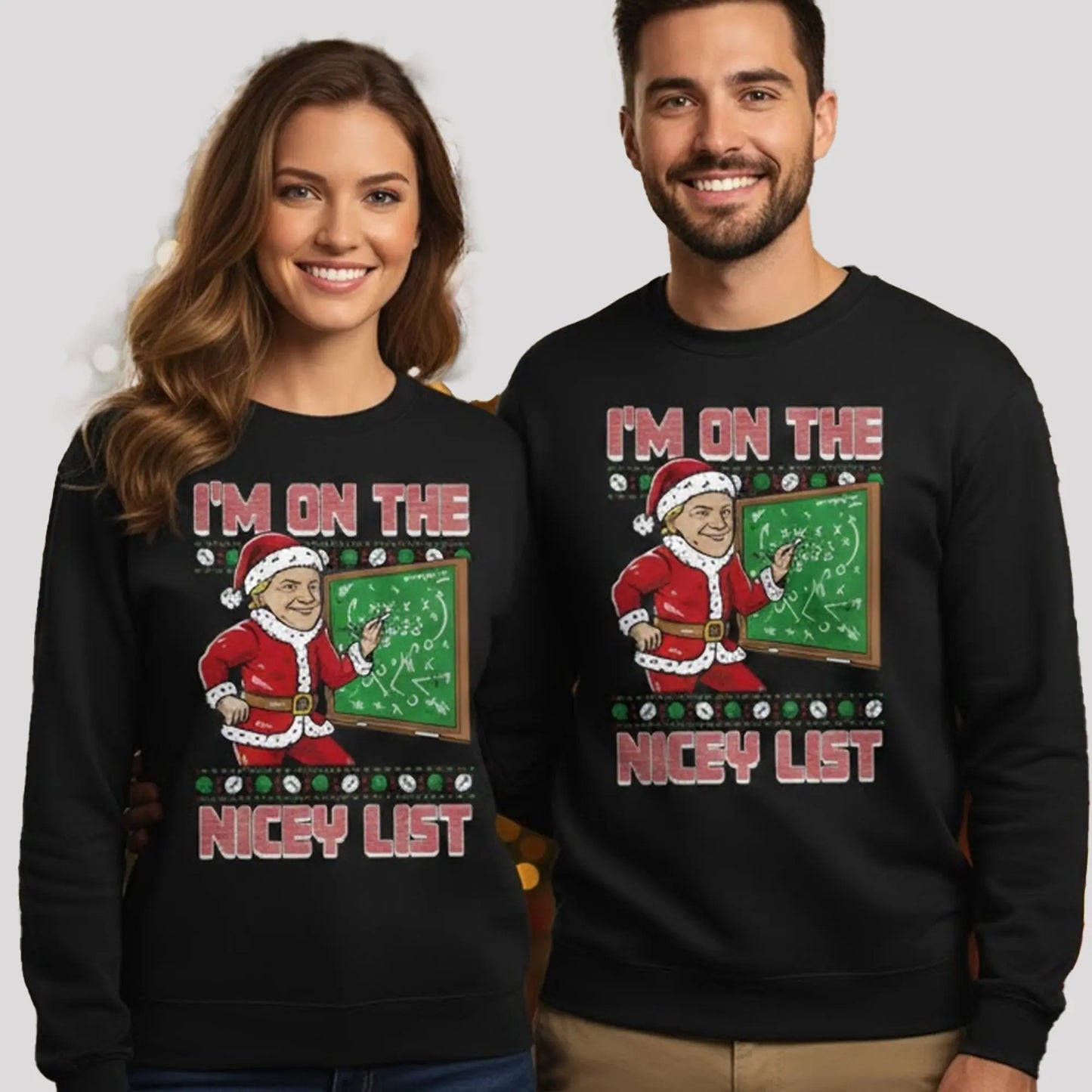 2025 Coach Gruden I'm On The Nicey List Ugly Sweater   theclothingtribe
