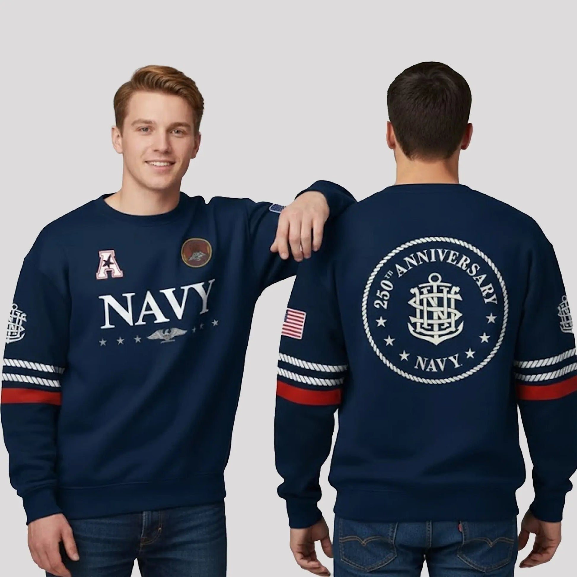 2025 Navy Midshipmen 250th Anniversary Hoodie   theclothingtribe