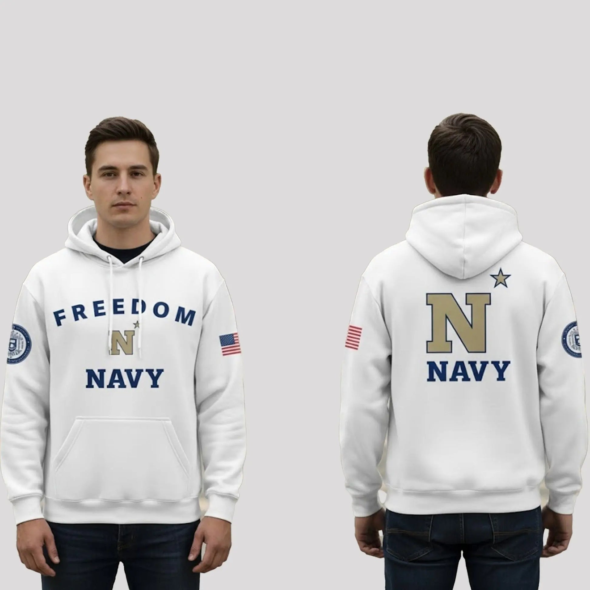 2025 Navy Midshipmen Freedom Hoodie   theclothingtribe