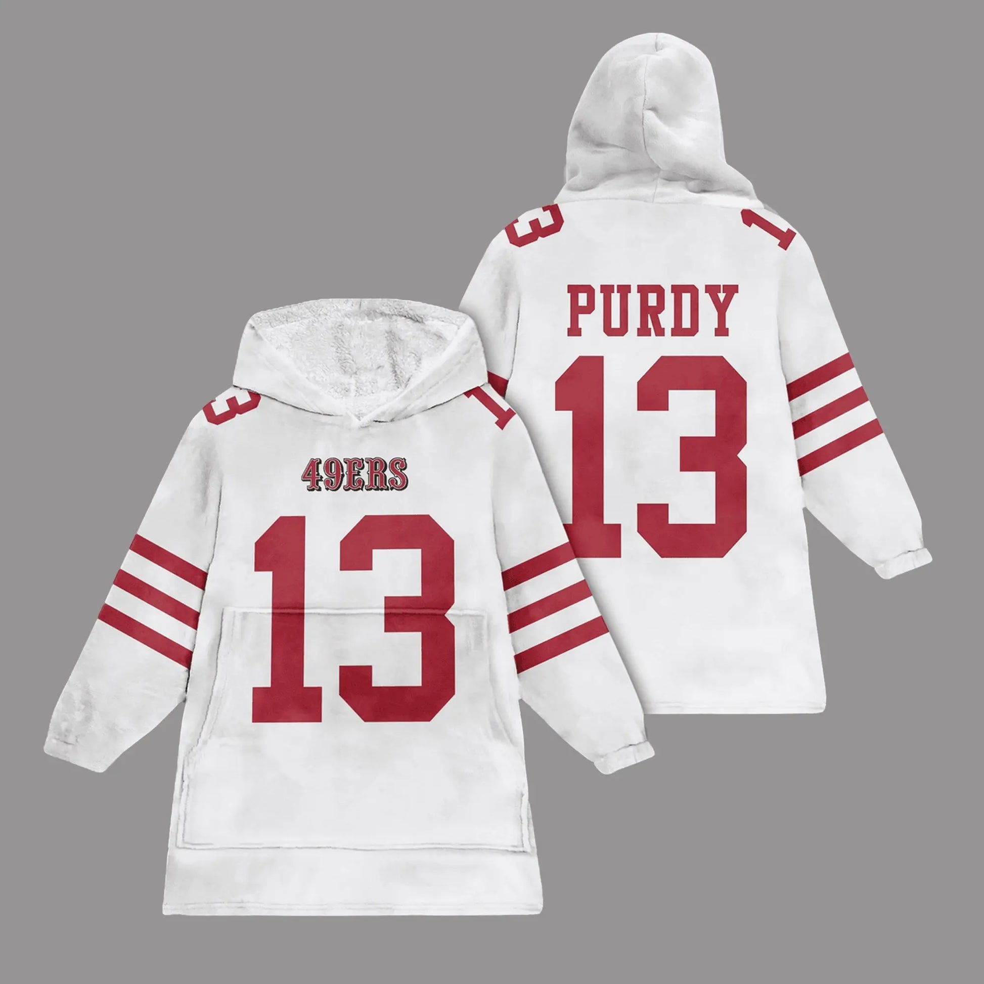 2025 San Francisco Purdy 13 Football Blanket Hoodie theclothingtribe