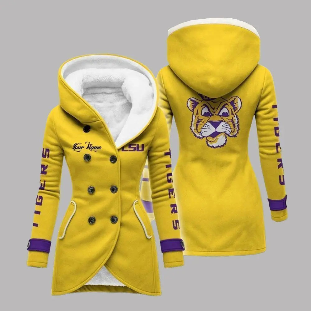 2025 Tigers Long Hooded Fleece Jacket theclothingtribe