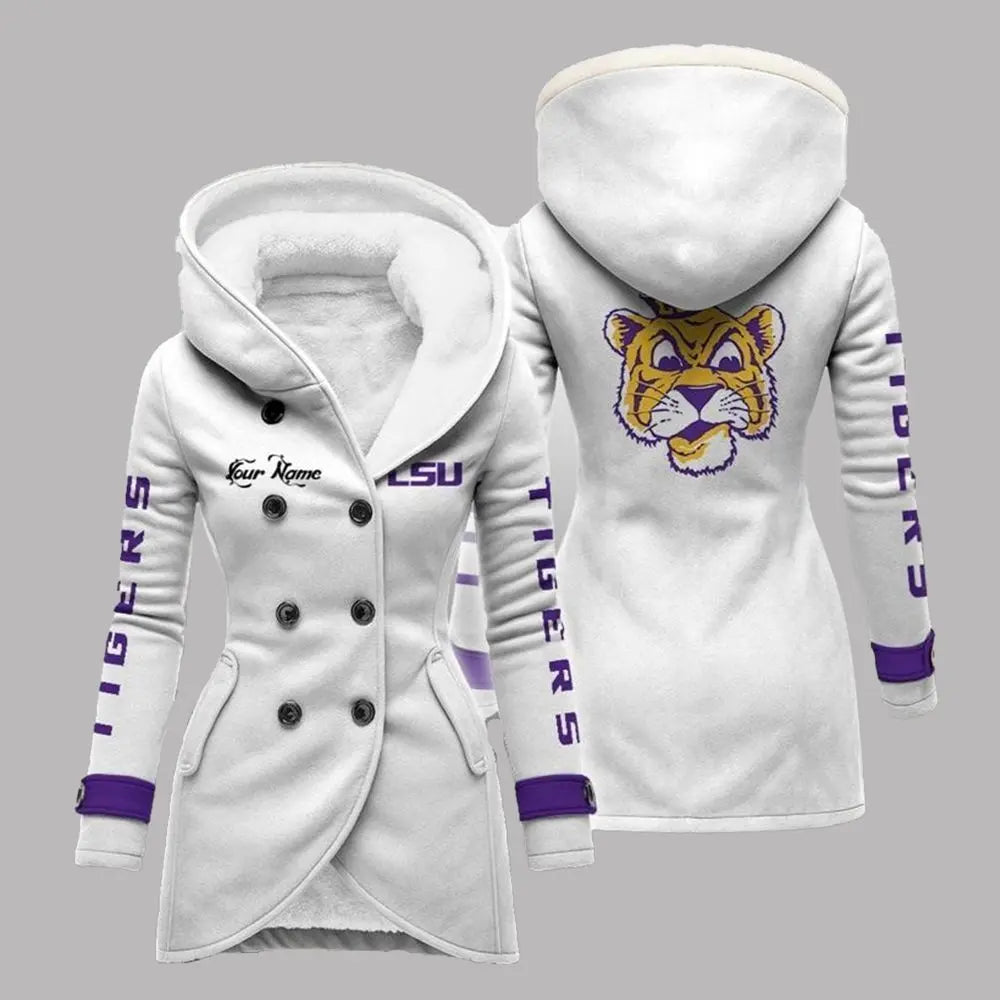 2025 Tigers Long Hooded Fleece Jacket theclothingtribe