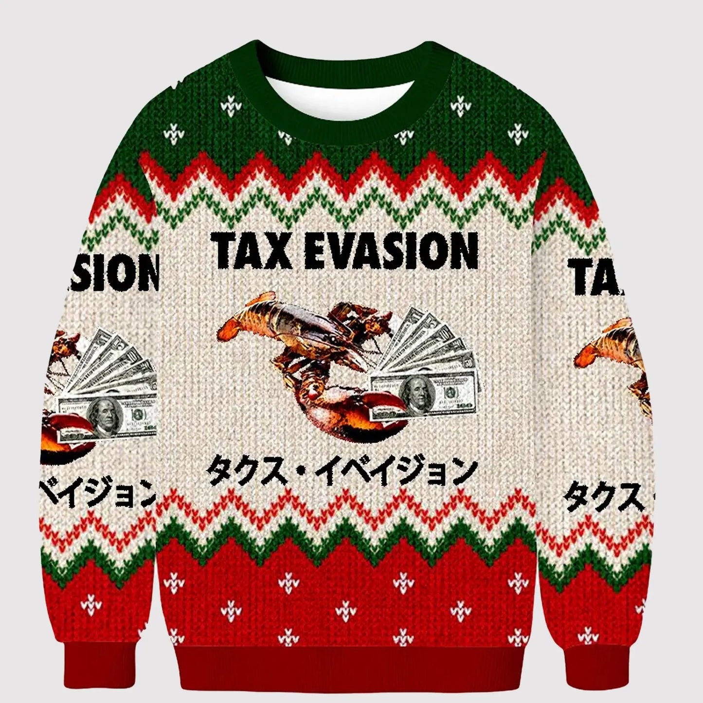 2025 Tax Evasion Ugly Sweater theclothingtribe
