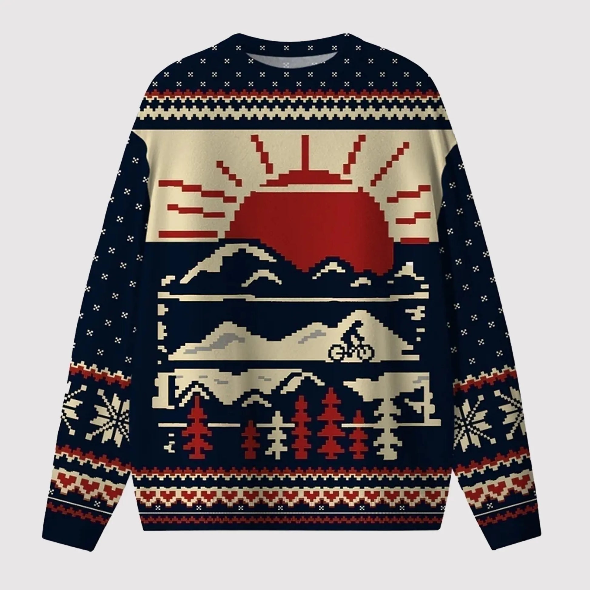 2025 Warm Sunset Ugly Sweater   theclothingtribe