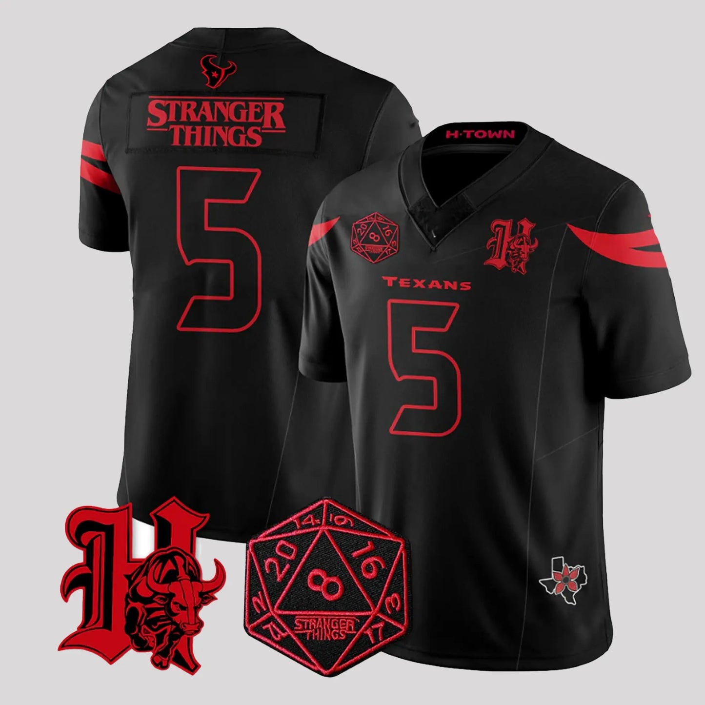 2026 Houston Texans Stranger Things HTown Jersey   theclothingtribe