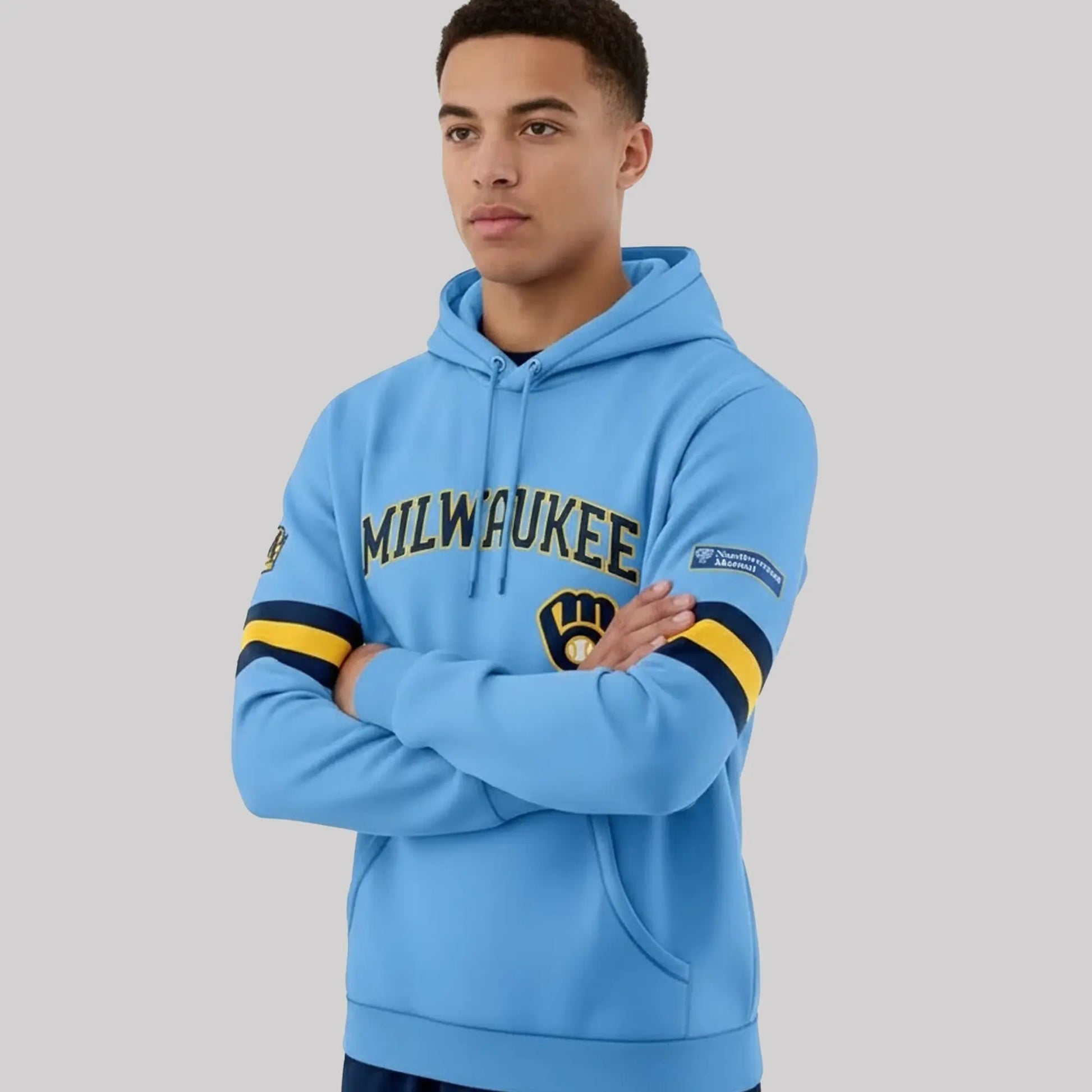 2026 Powder Blue Milwaukee Brewers Hoodie   theclothingtribe