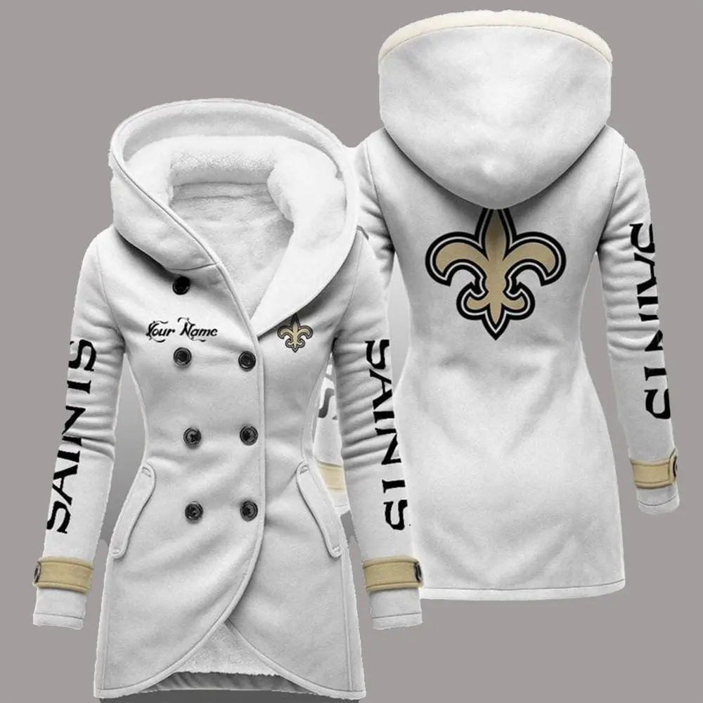 2025 Saints Long Hooded Fleece Jacket theclothingtribe