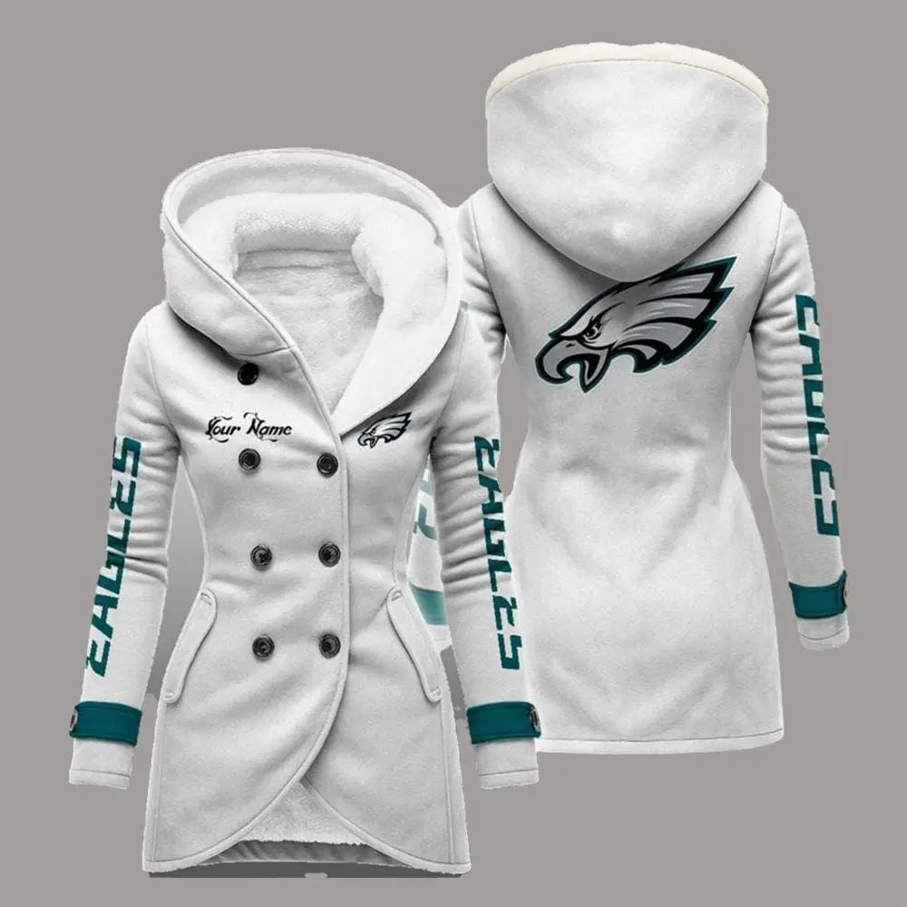 2025 Eagles Long Hooded Fleece Jacket theclothingtribe