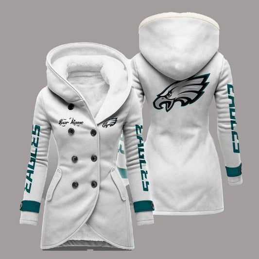 2025 Eagles Long Hooded Fleece Jacket theclothingtribe