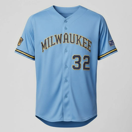2026 Milwaukee Brewers Powder Blue Road Jersey   theclothingtribe