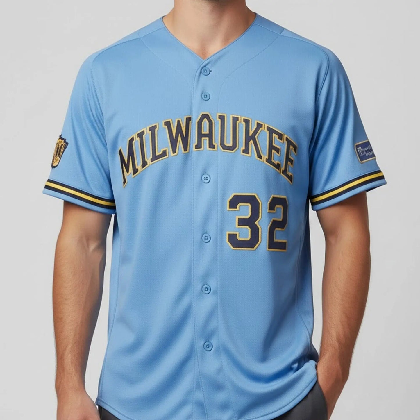 2026 Milwaukee Brewers Powder Blue Road Jersey   theclothingtribe