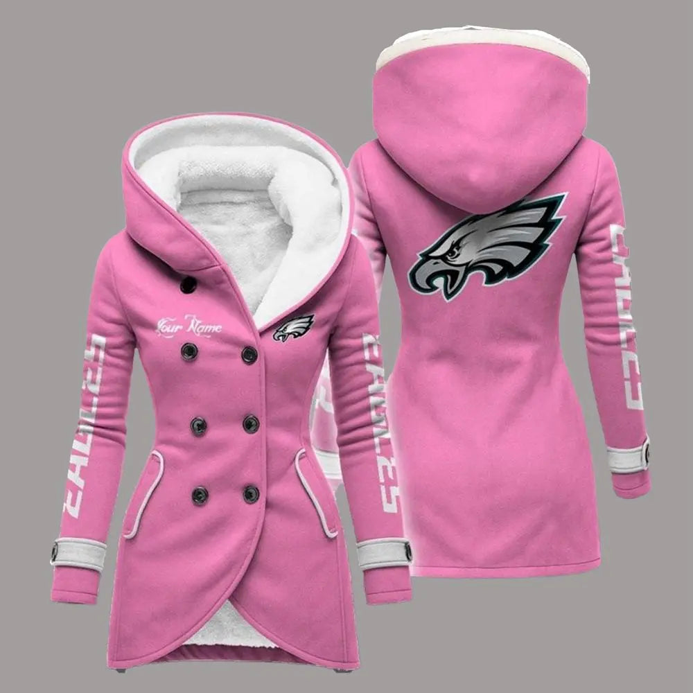 2025 Eagles Long Hooded Fleece Jacket theclothingtribe