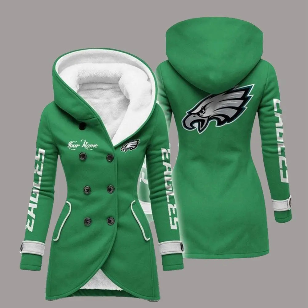 2025 Eagles Long Hooded Fleece Jacket theclothingtribe