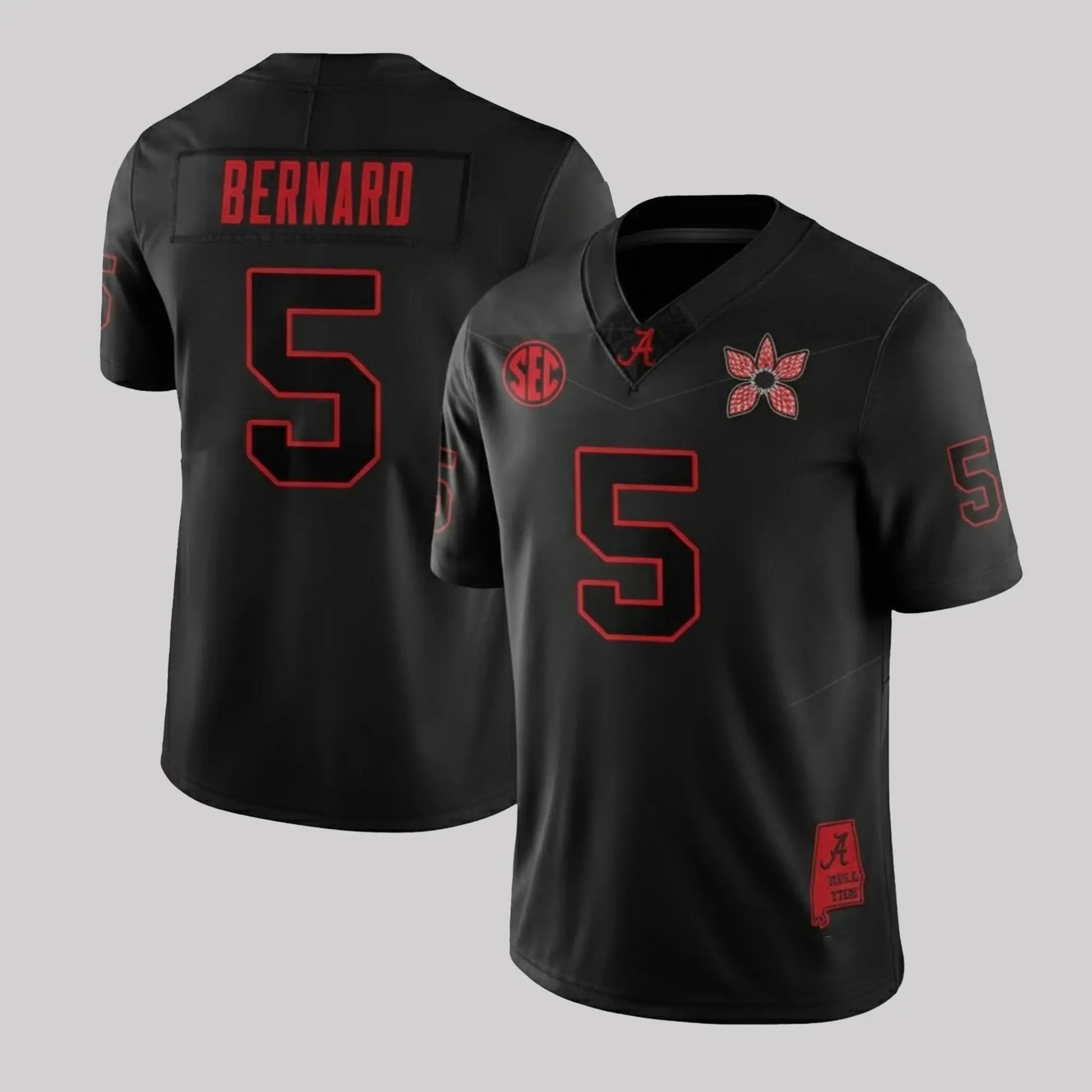Alabama Crimson Tide Stranger Things Bernard Jersey   theclothingtribe
