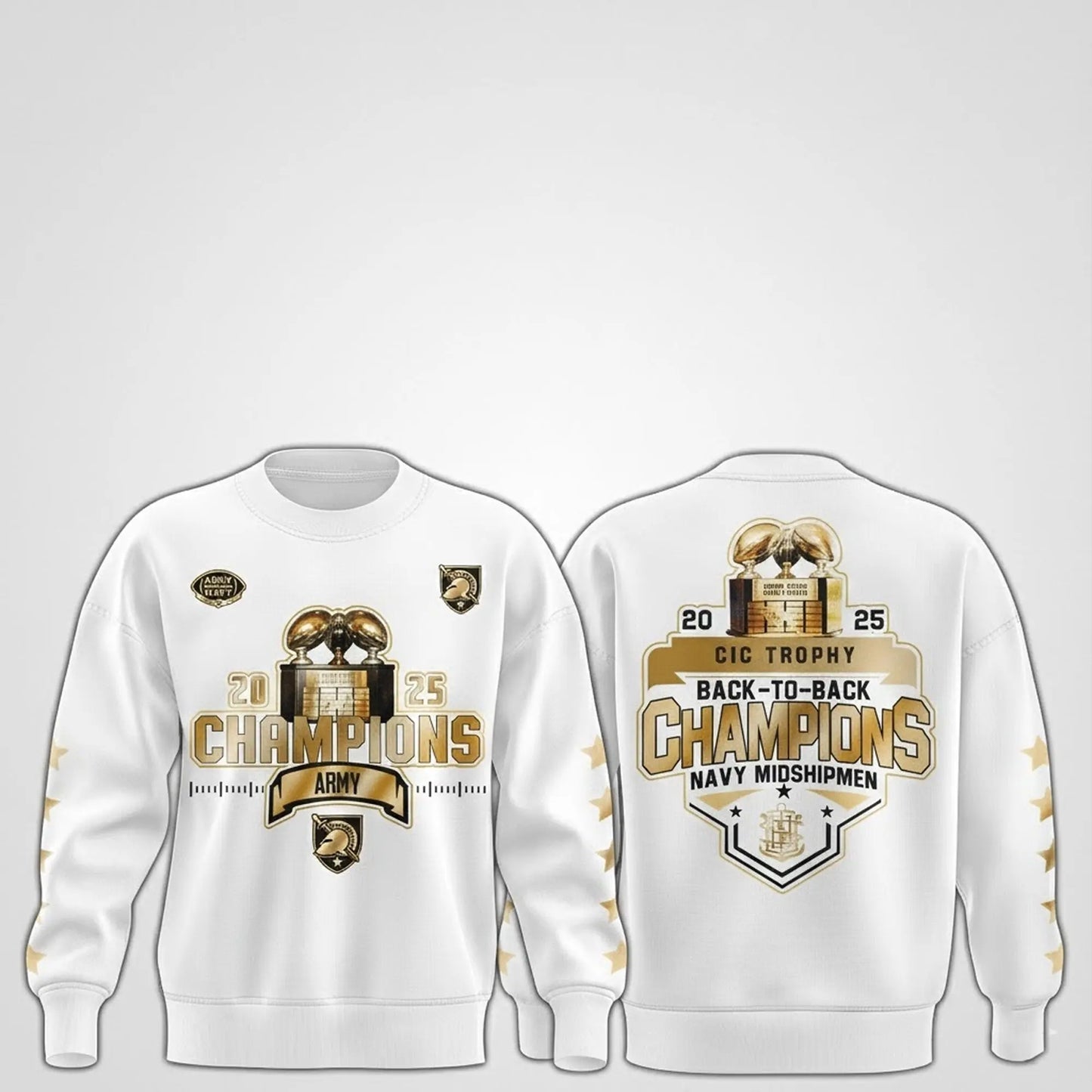 Army Navy Midshipmen Back To Back Champions CIC Trophy 2025 Sweatshirt