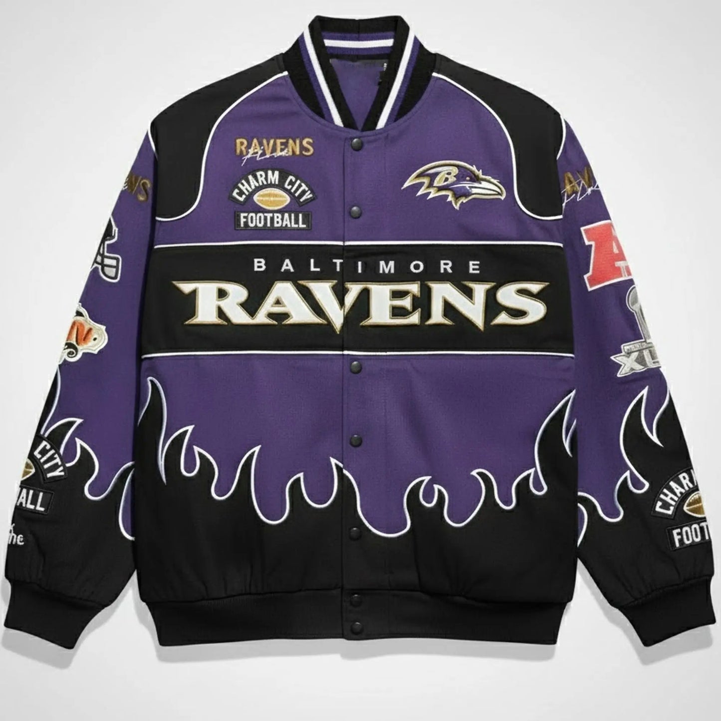 Baltimore Ravens Charm City Football Jacket   theclothingtribe