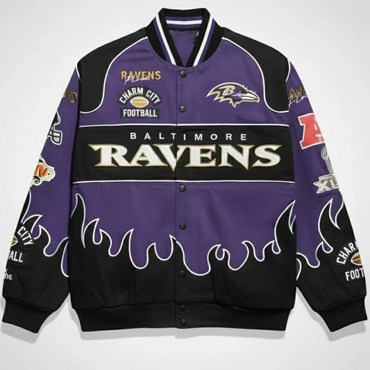 Baltimore Ravens Charm City Football Jacket   theclothingtribe