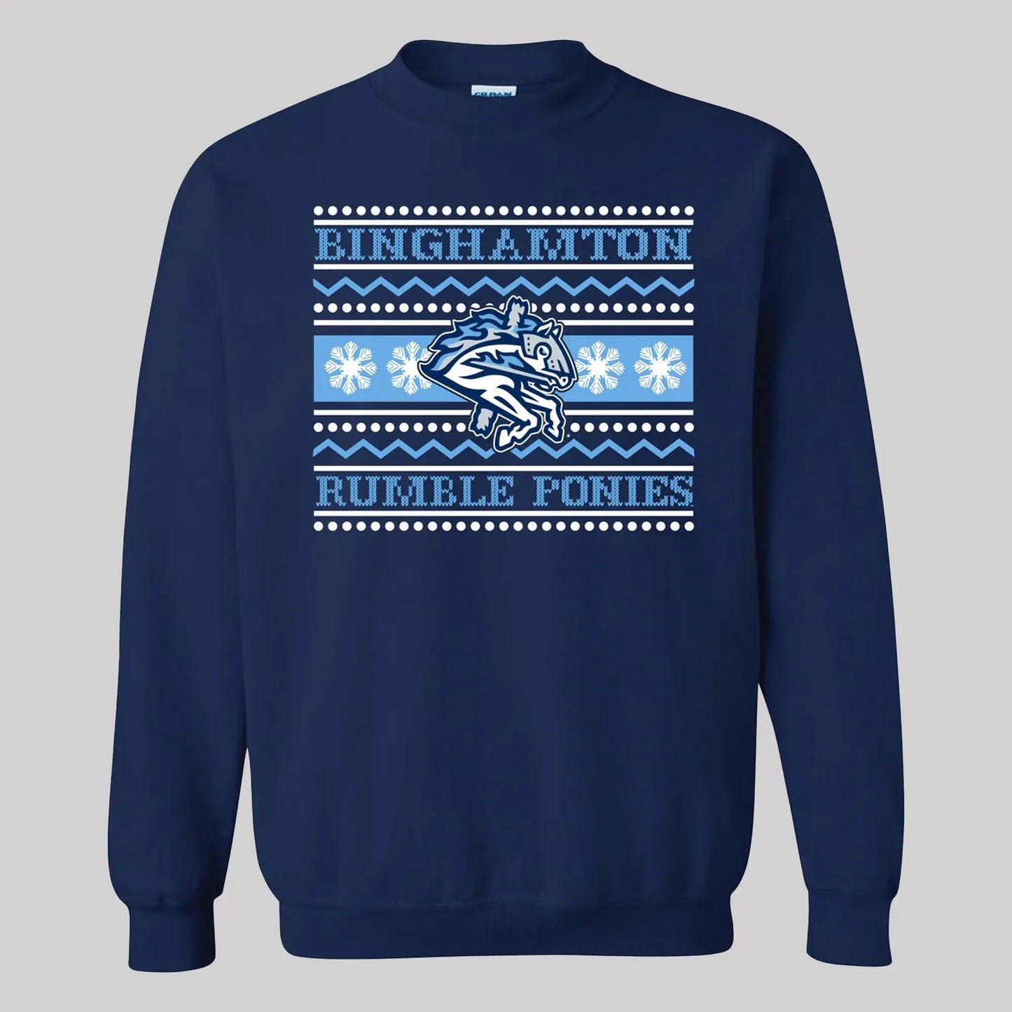 Binghamton Rumble Ponies Ugly Sweater   theclothingtribe