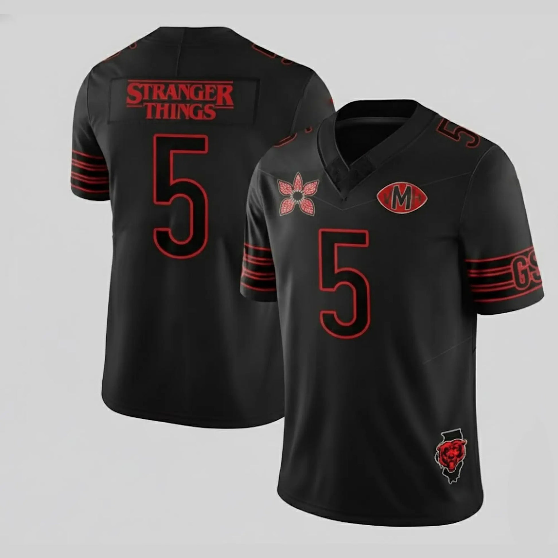 Chicago Bears Stranger Things Demogorgon Jersey   theclothingtribe