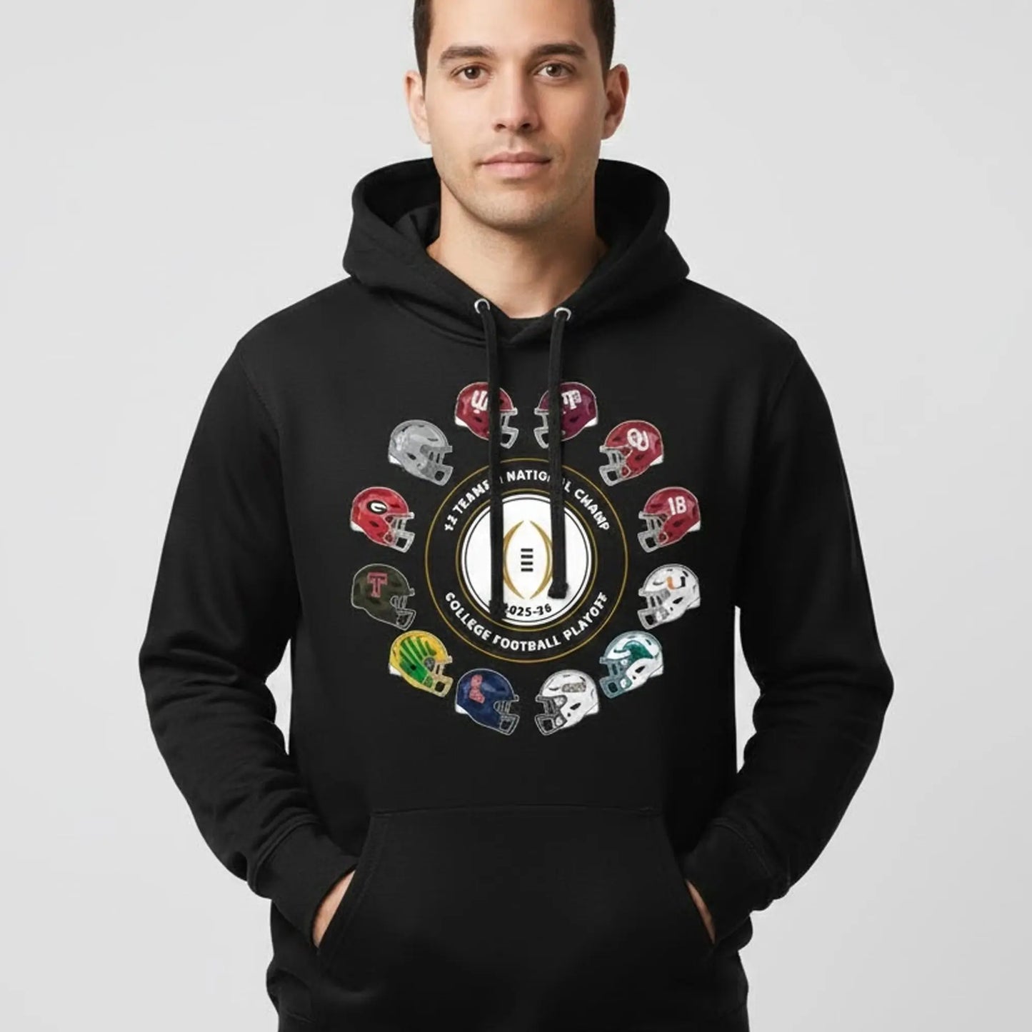 College Football Playoff 2026 12 Teams 1 National Champ Hoodie