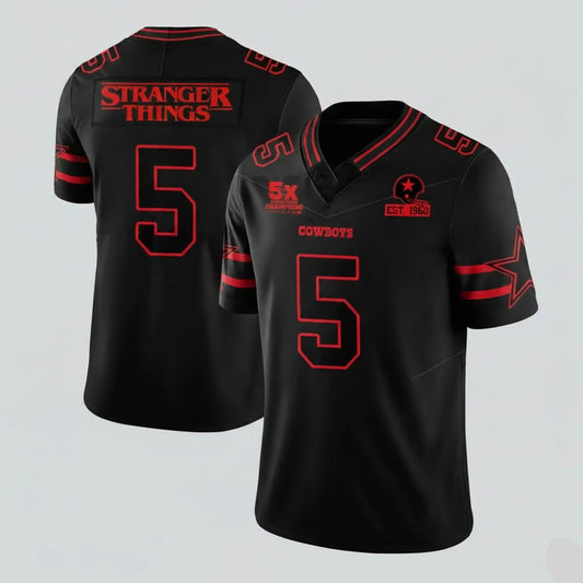 Cowboys Stranger Things 5x Bowl Champions Jersey   theclothingtribe