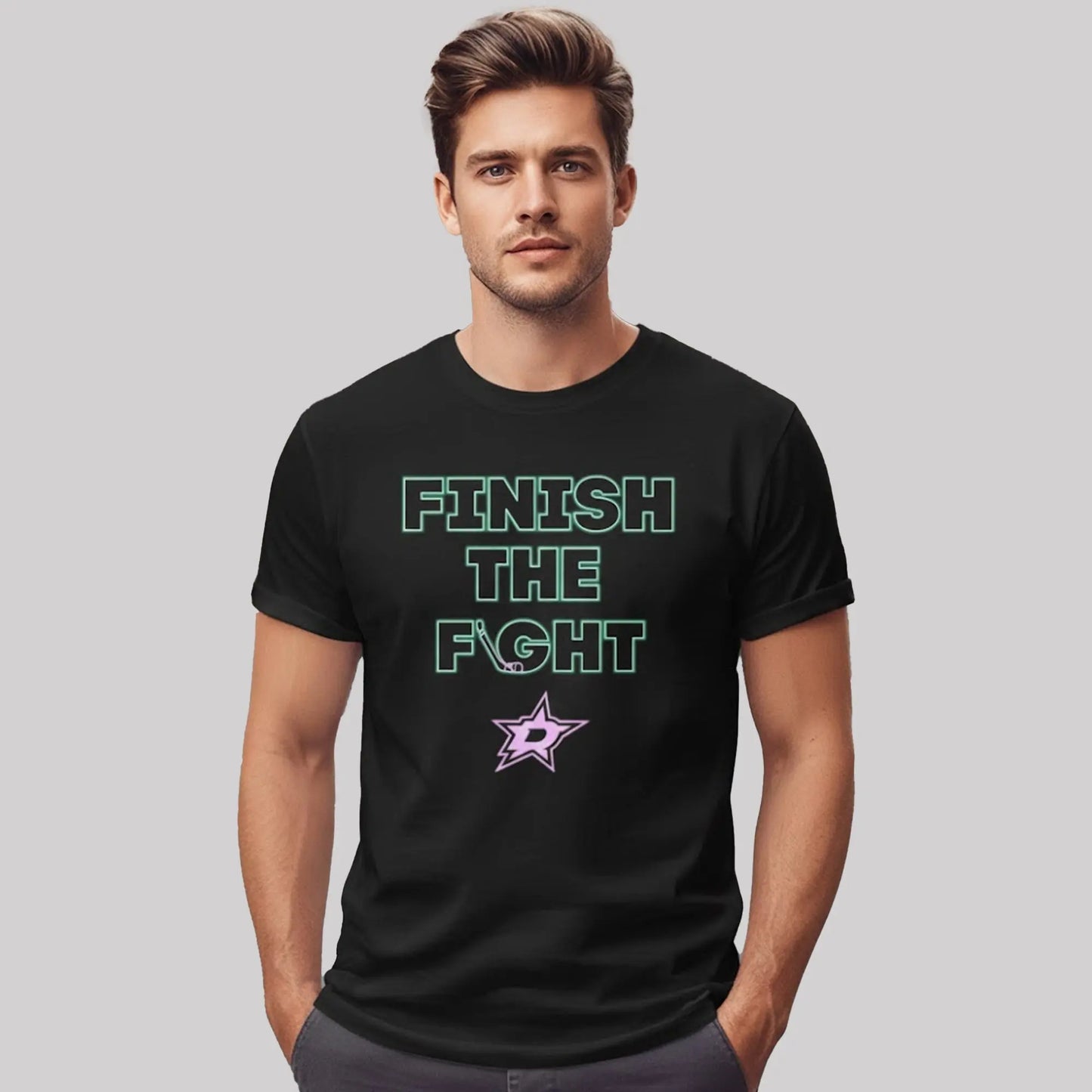 Dallas Star Finsh The Fight Shirt   theclothingtribe