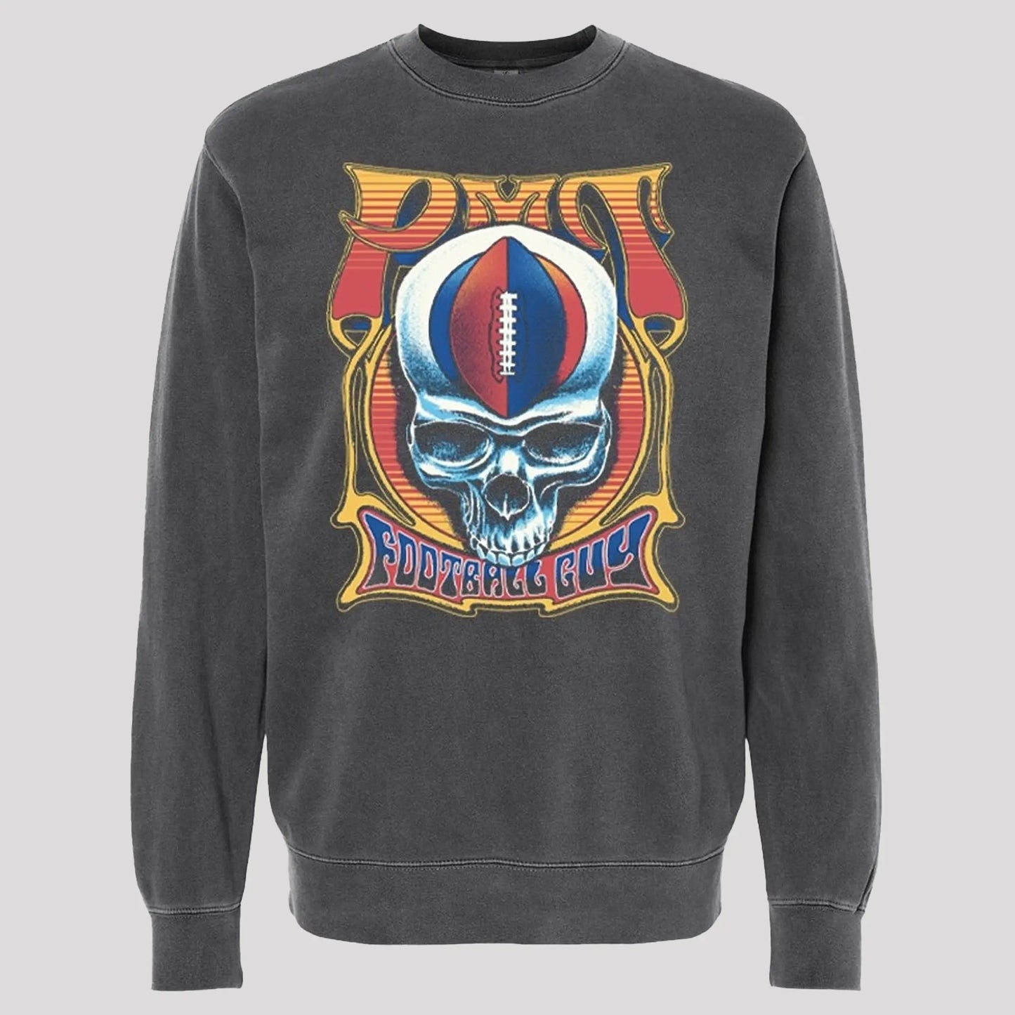 Big Cat Pardon My Take Skull Football Guy Sweatshirt   theclothingtribe