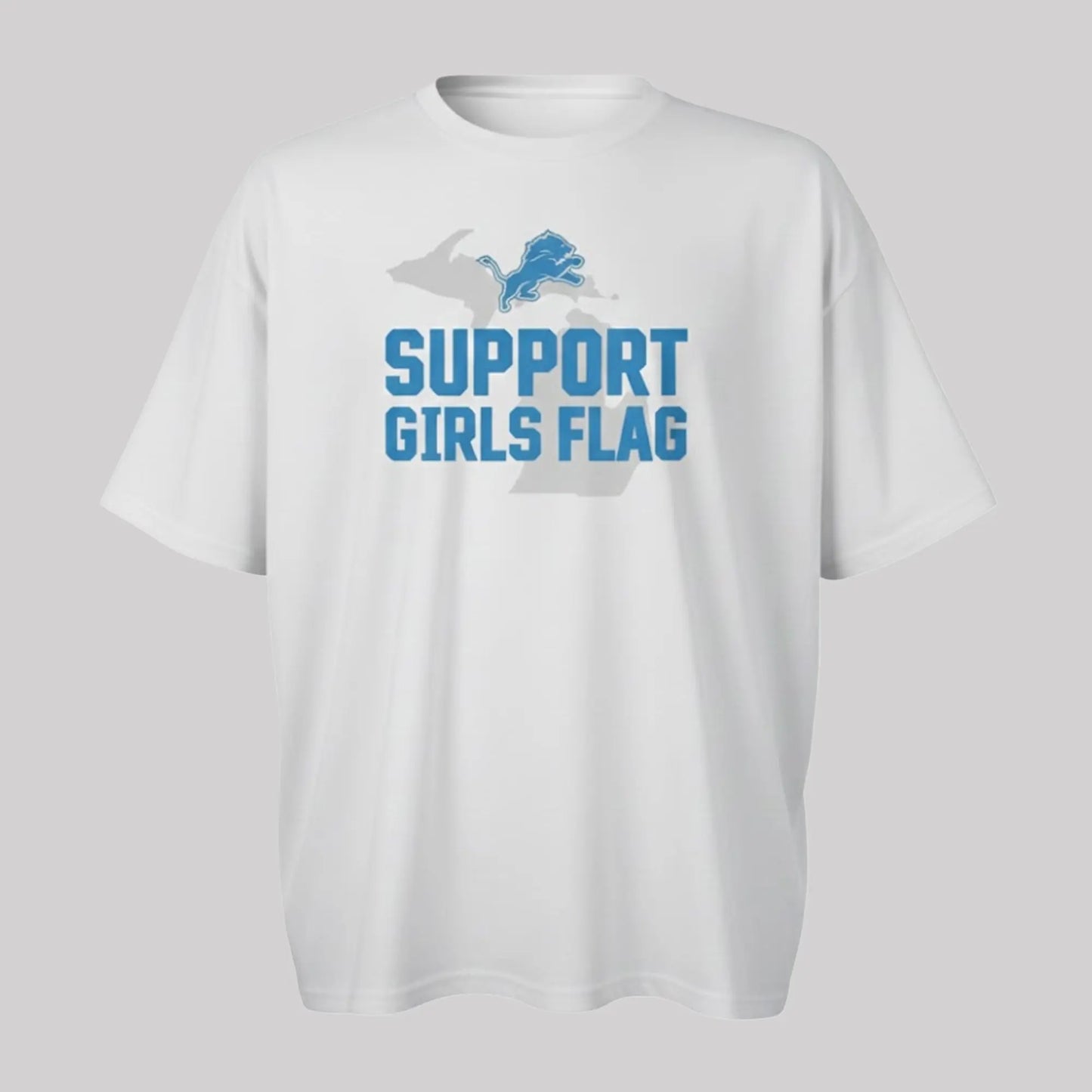 Detroit Lions Support Girls Flag Shirt   theclothingtribe