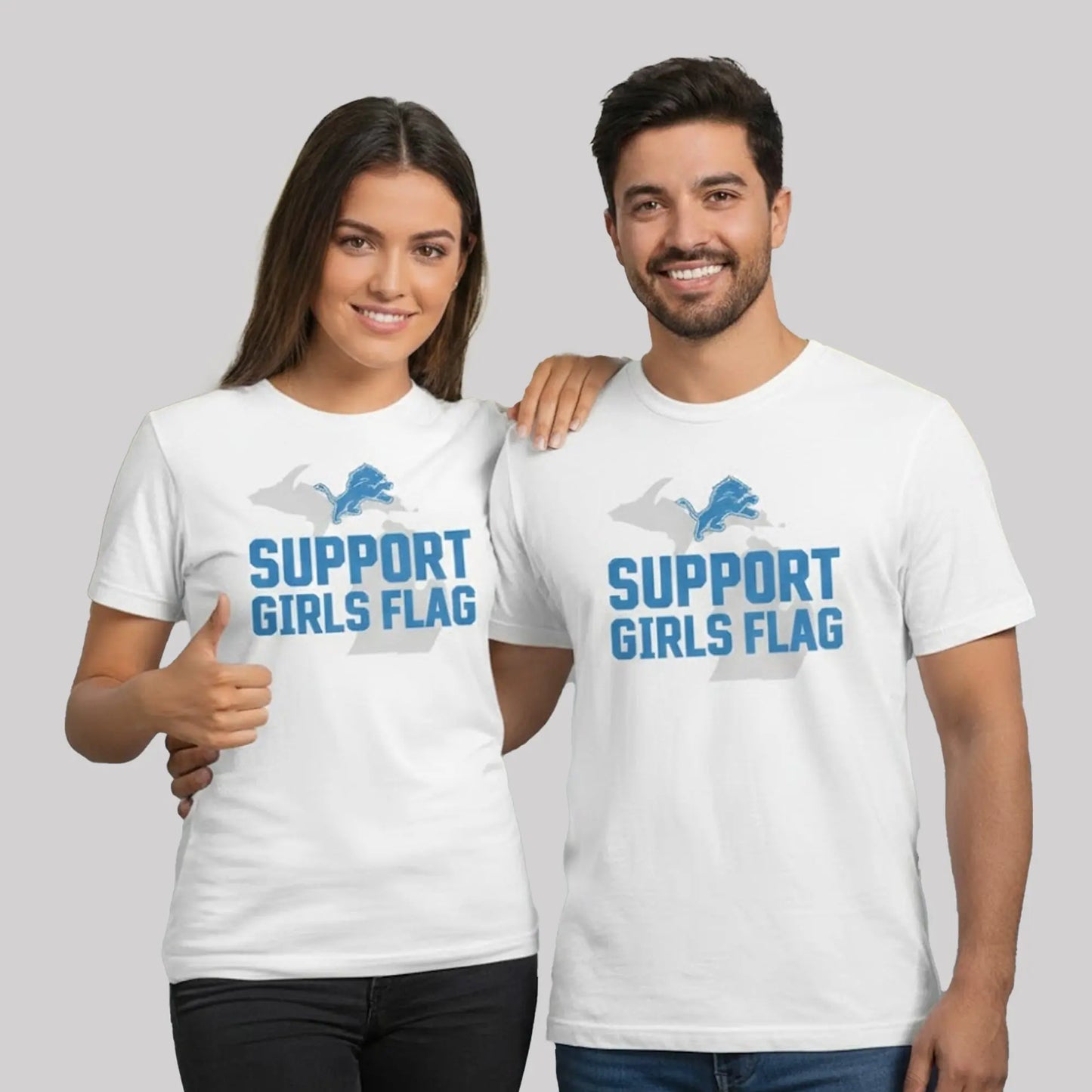 Detroit Lions Support Girls Flag Shirt   theclothingtribe