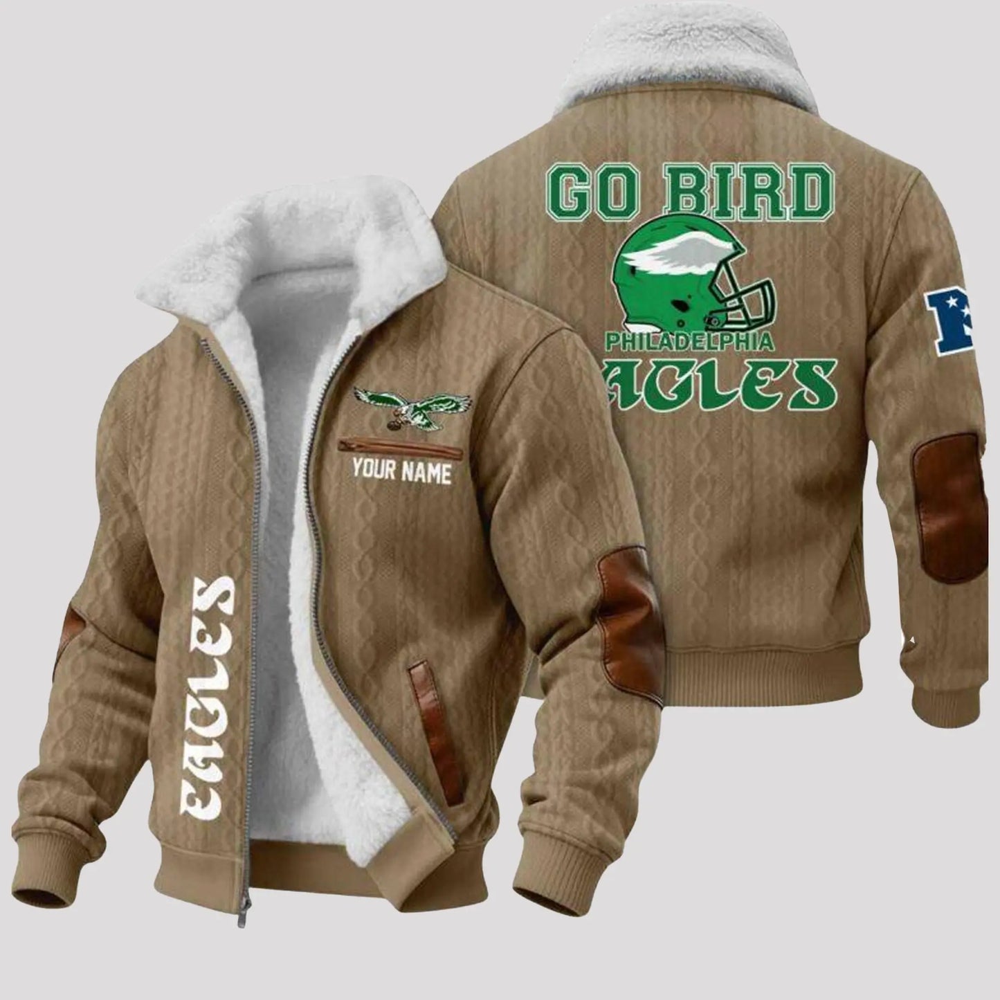 Eagles Go Bird Winter Fleece Jacket   theclothingtribe