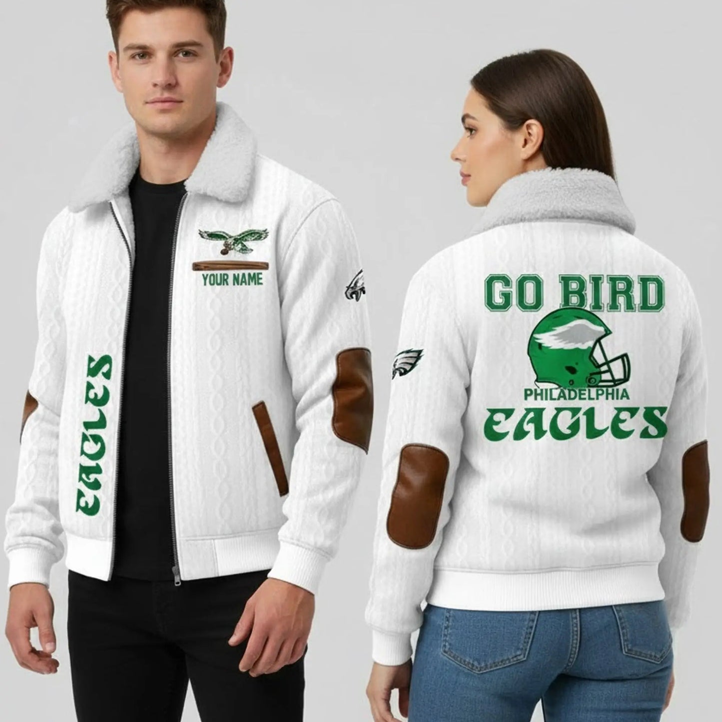 Eagles Go Bird Winter Fleece Jacket   theclothingtribe
