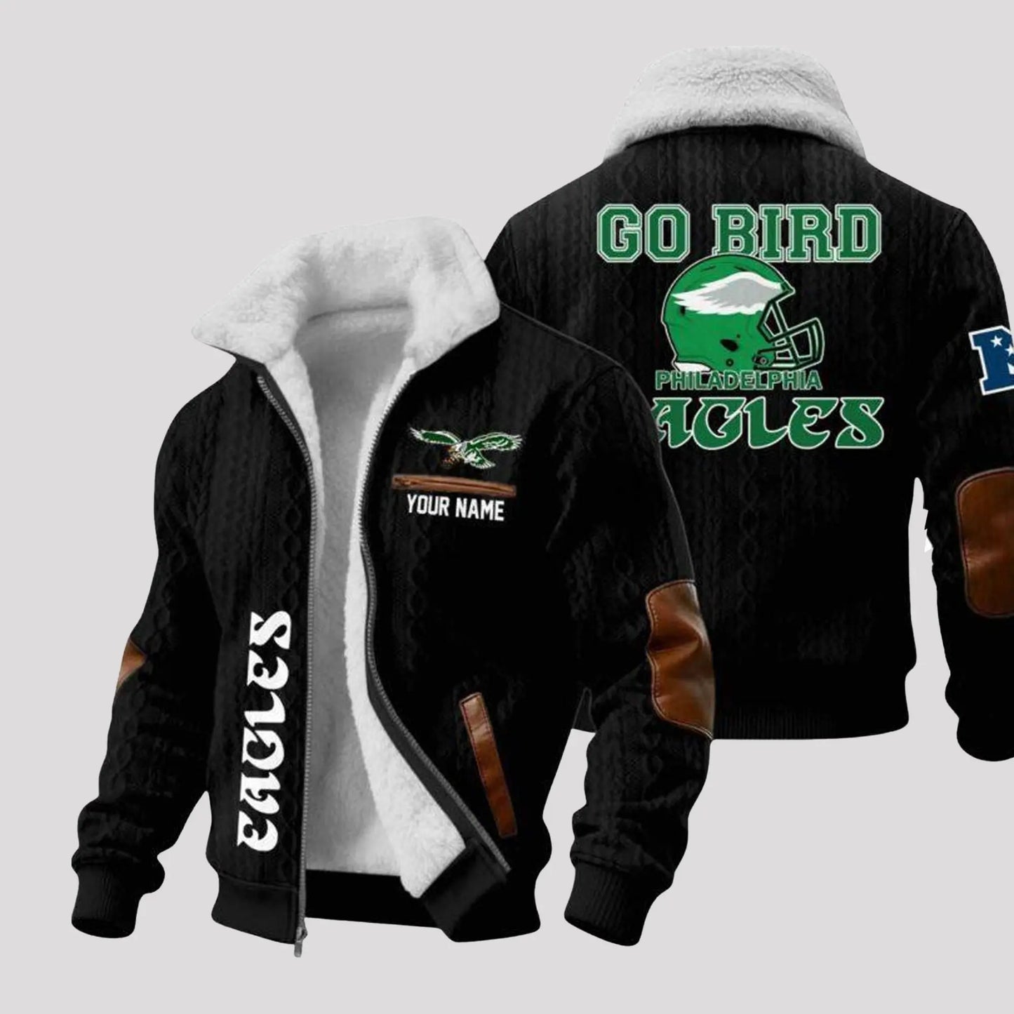Eagles Go Bird Winter Fleece Jacket   theclothingtribe