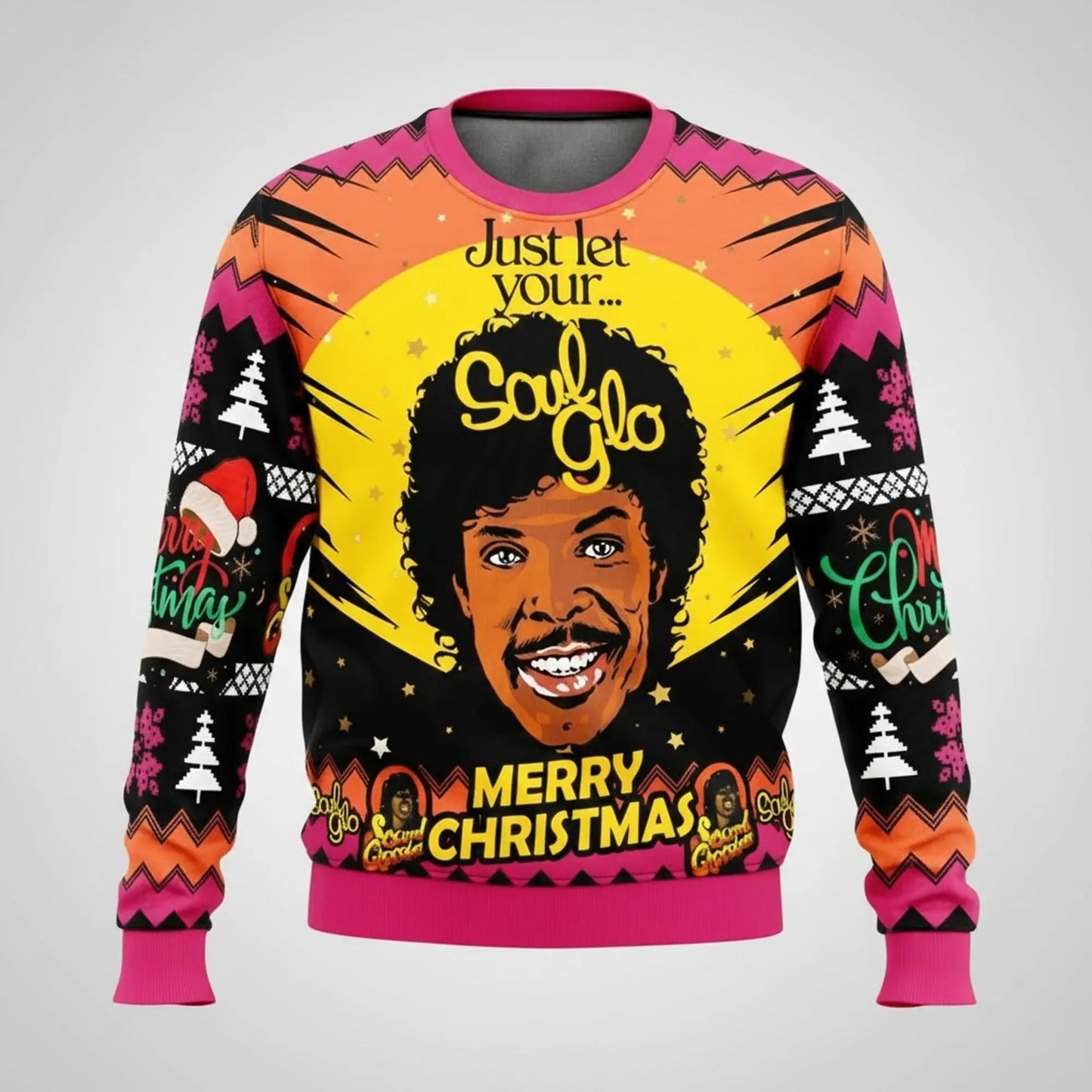 Eriq La Salle Darryl Jenks Soul Glo Merry Christmas Ugly Sweater