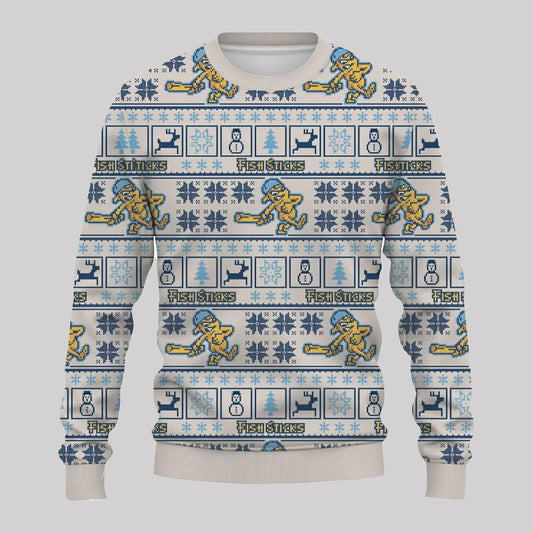 Fish Sticks Ugly Christmas Sweater   theclothingtribe