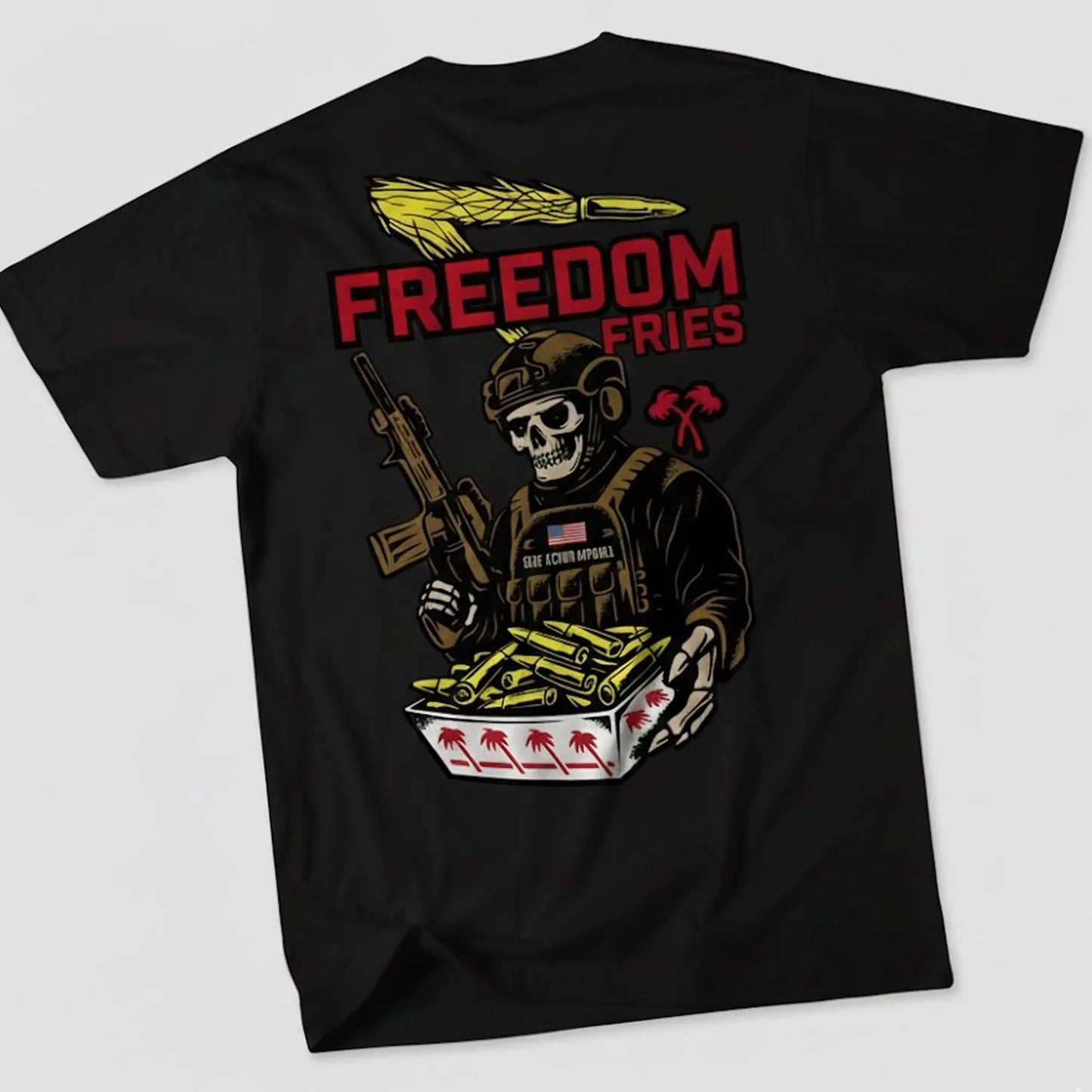 Freedom Fries Soldier Skull Shirt