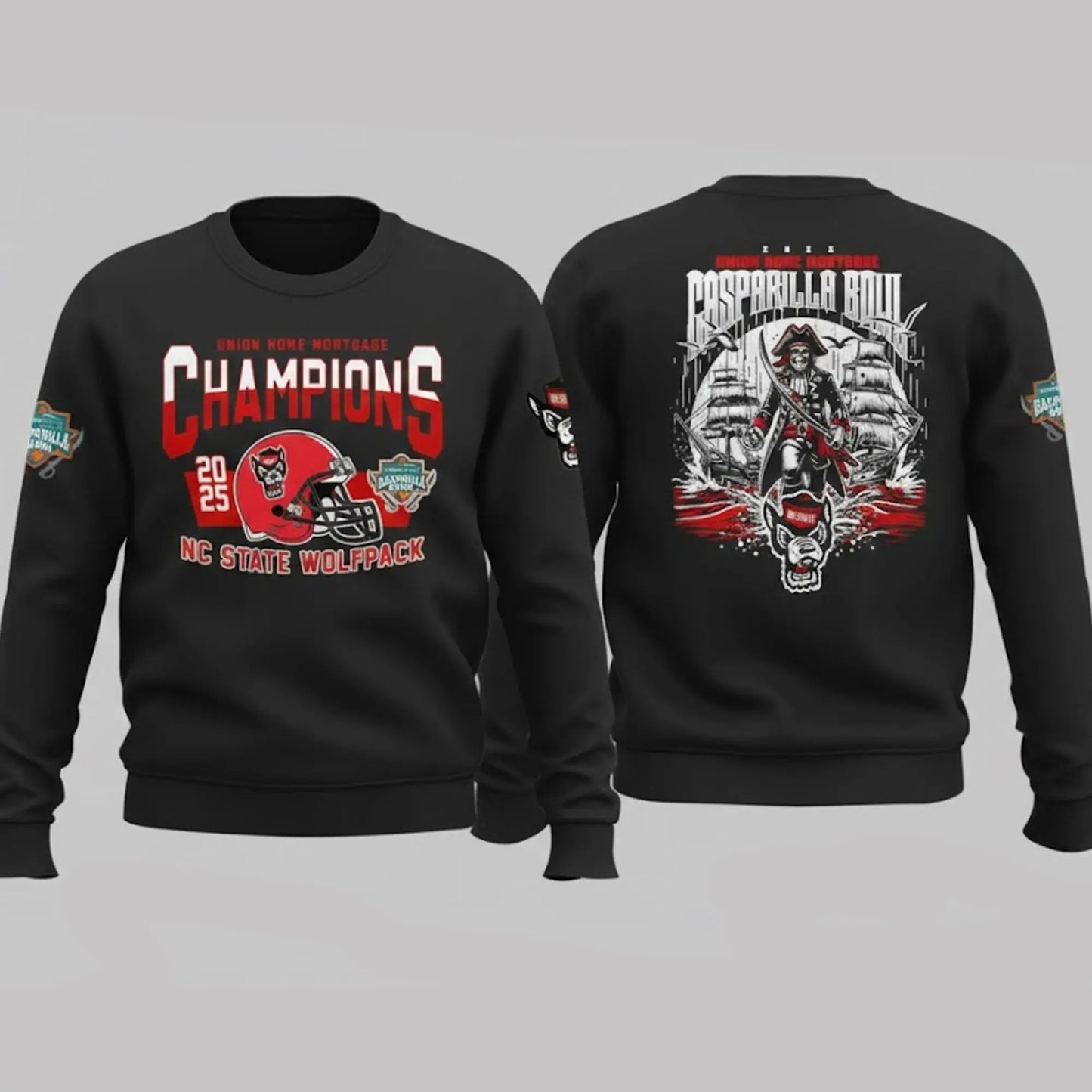 Gasparilla Bowl 2025 Champions NC State Wolfpack Union Home Mortgage Shirt