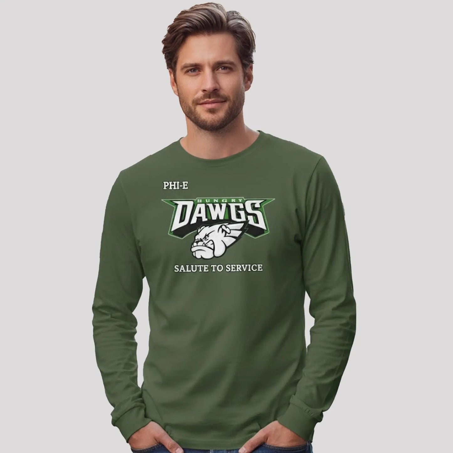 Jason Kelce Phi E Hungry Dawgs Salute To Service Sweatshirt   theclothingtribe