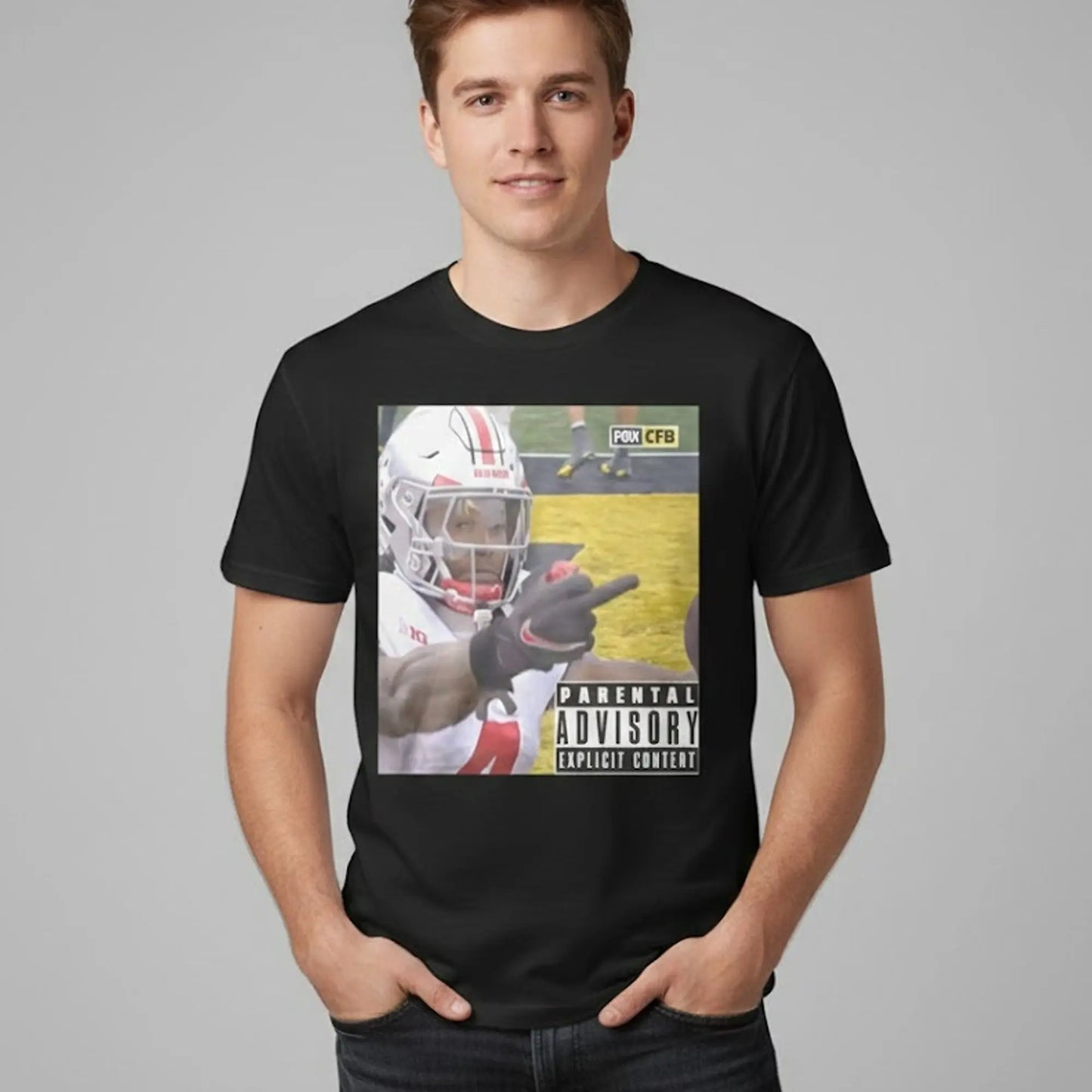 Jeremiah Smith Middle Finger Fan Michigan Shirt   theclothingtribe