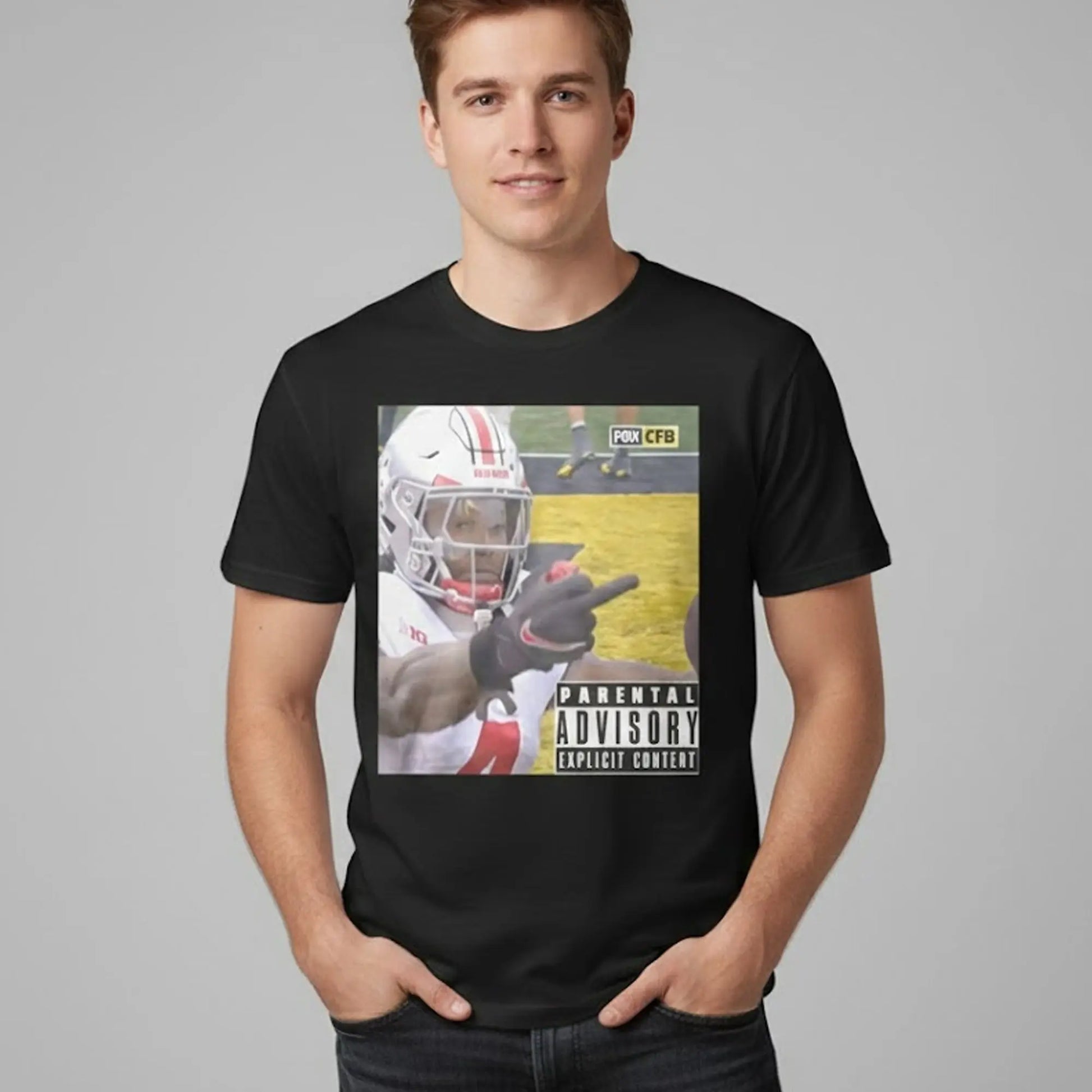 Jeremiah Smith Middle Finger Fan Michigan Shirt   theclothingtribe